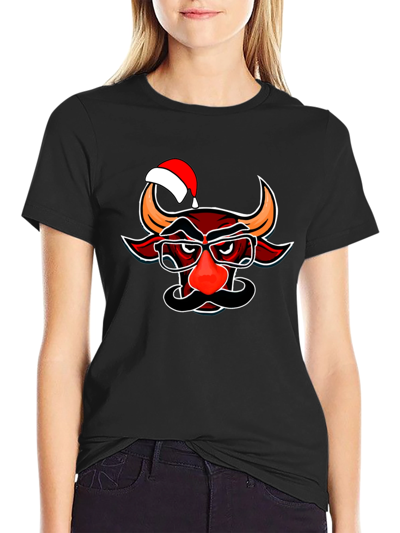 Christmas Bull T-Shirt - Funny Holiday Tee