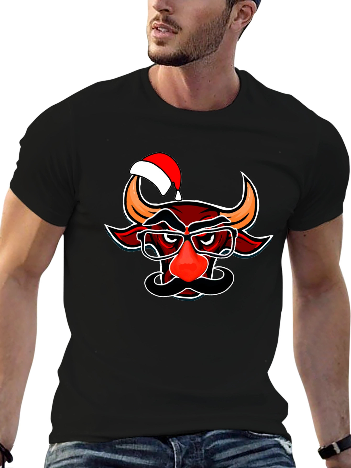 Christmas Bull T-Shirt - Funny Holiday Tee
