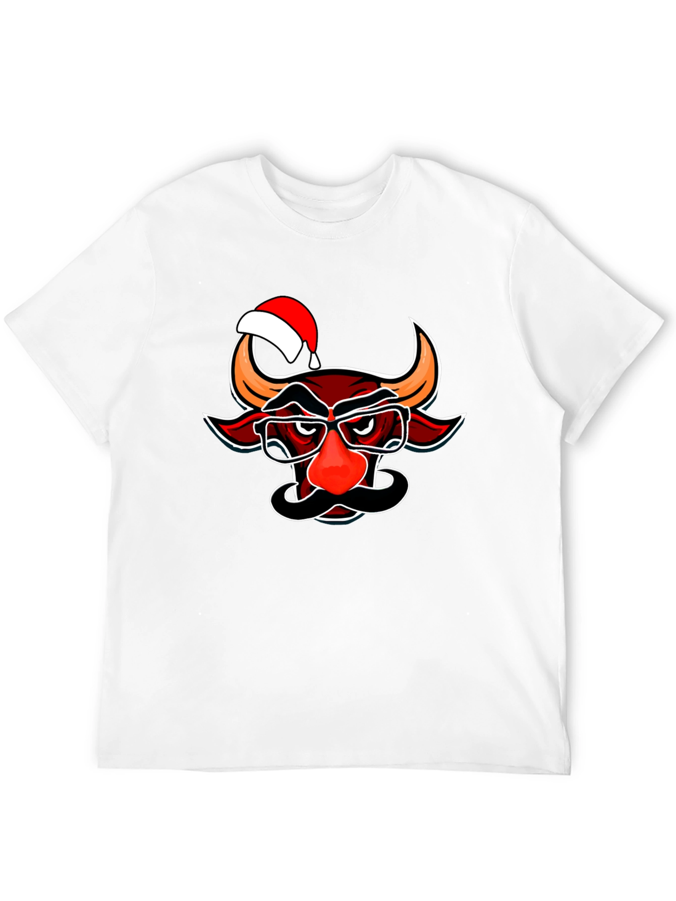Christmas Bull T-Shirt - Funny Holiday Tee