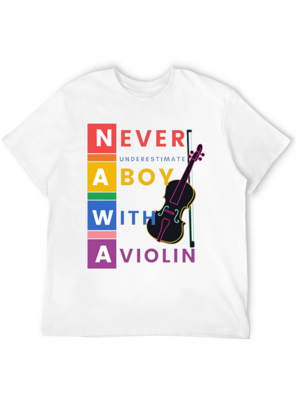 Never Underestimate Boy With Violin T-Shirt