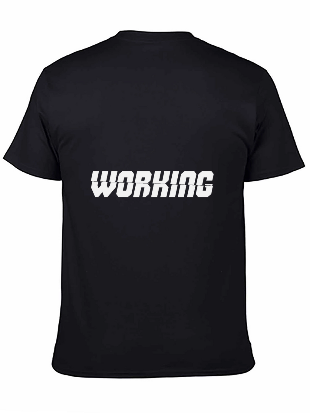 Working Glitch Style Graphic T-Shirt