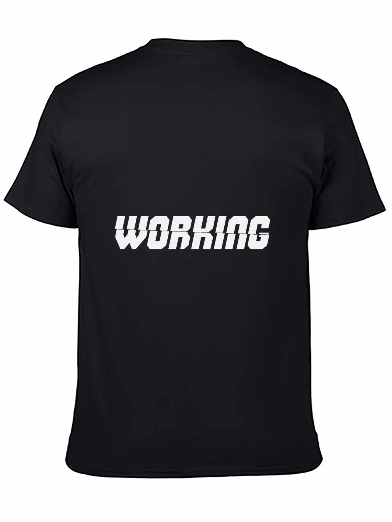 Working Glitch Style Graphic T-Shirt