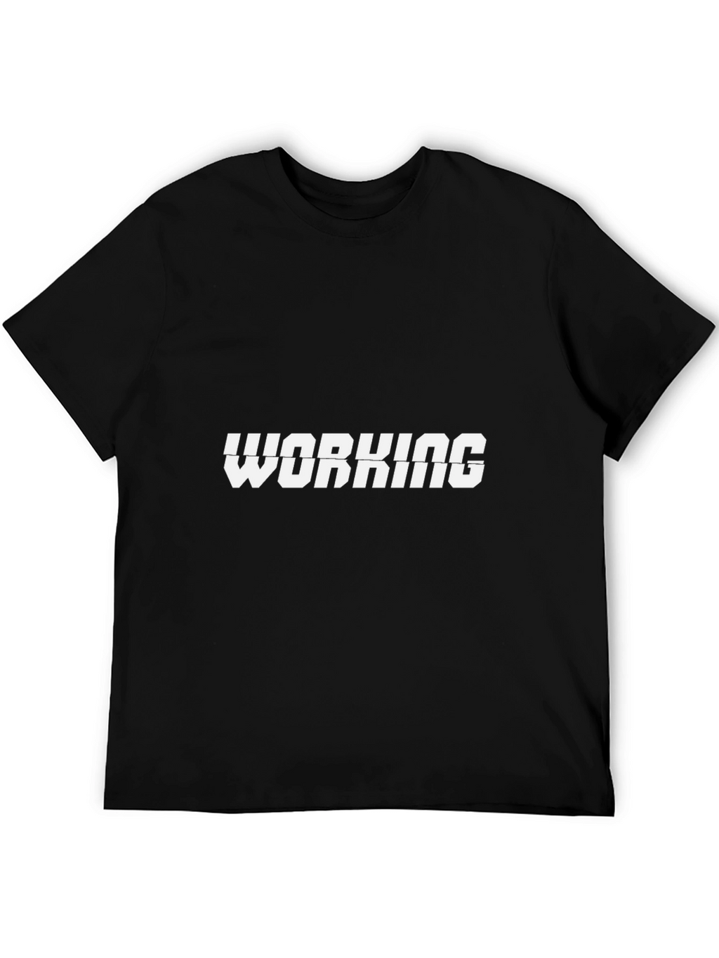 Working Glitch Style Graphic T-Shirt