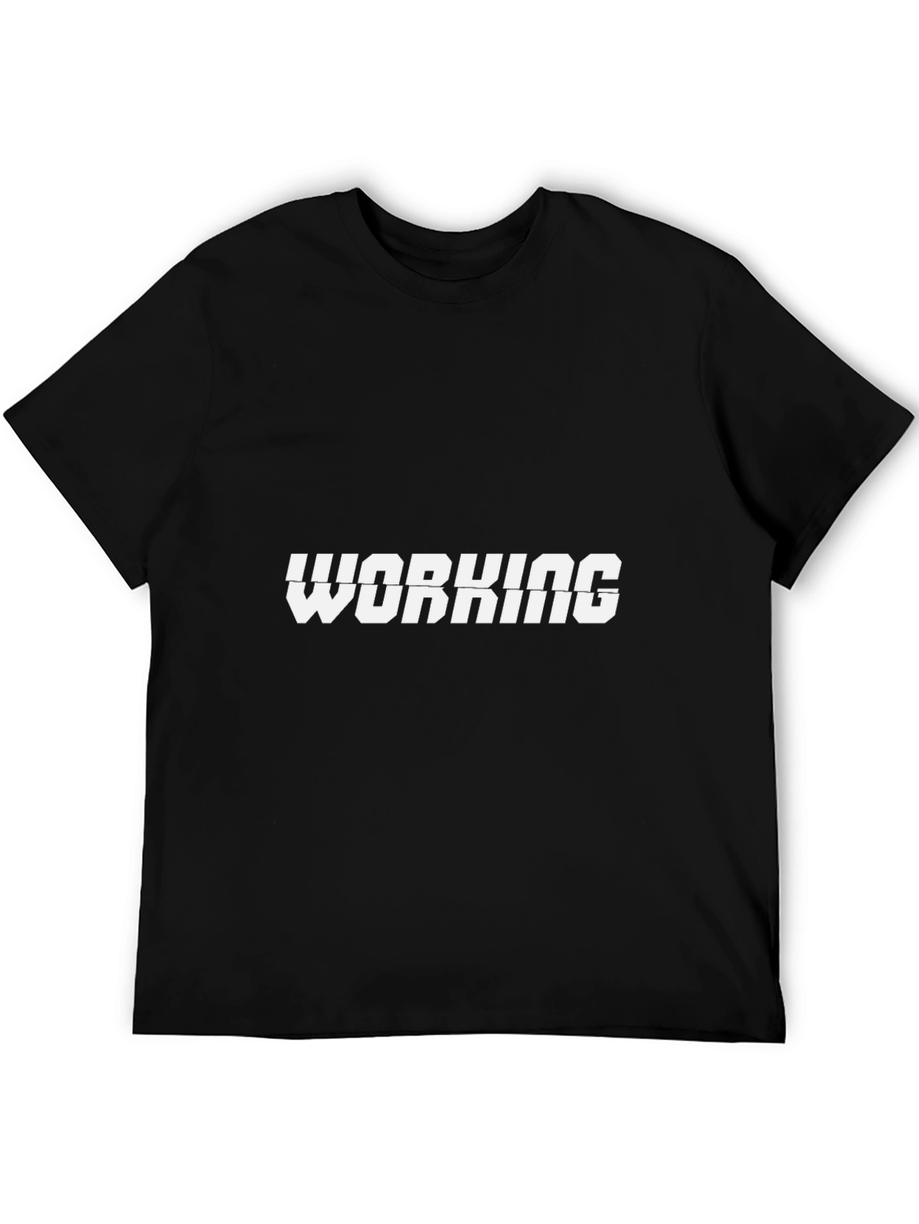 Working Glitch Style Graphic T-Shirt