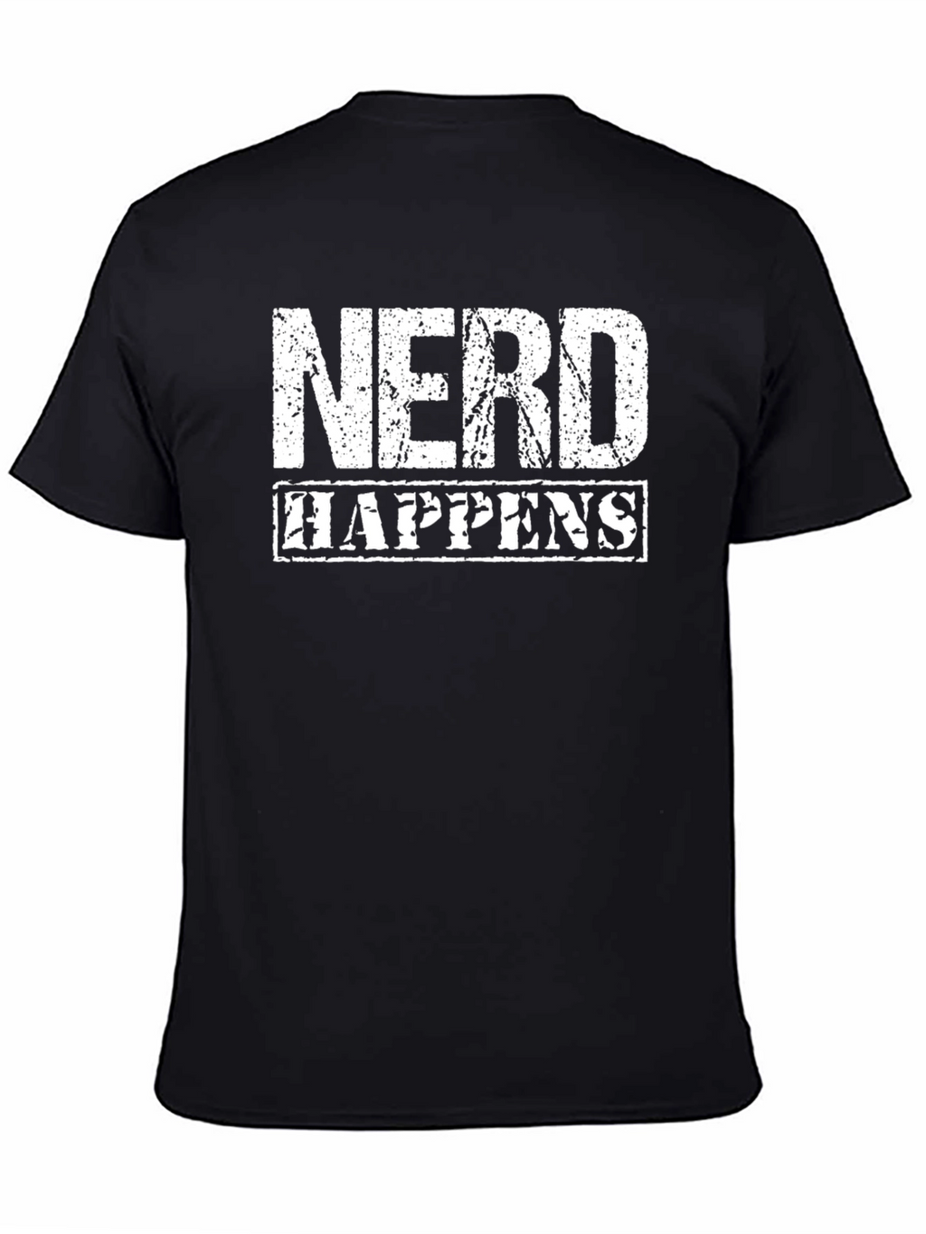 Nerd Happens Graphic Tee - Black Cotton T-Shirt