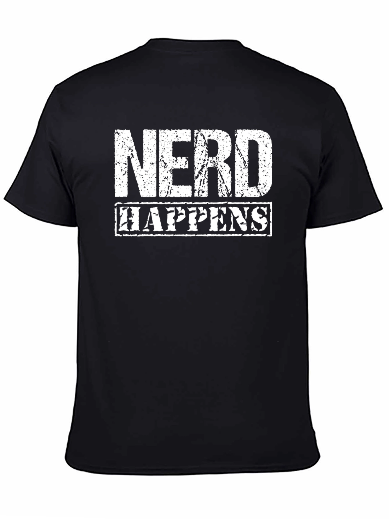 Nerd Happens Graphic Tee - Black Cotton T-Shirt
