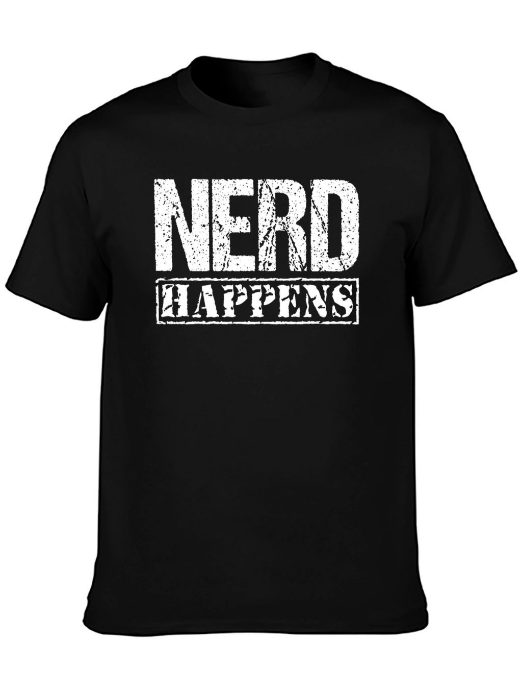 Nerd Happens Graphic Tee - Black Cotton T-Shirt