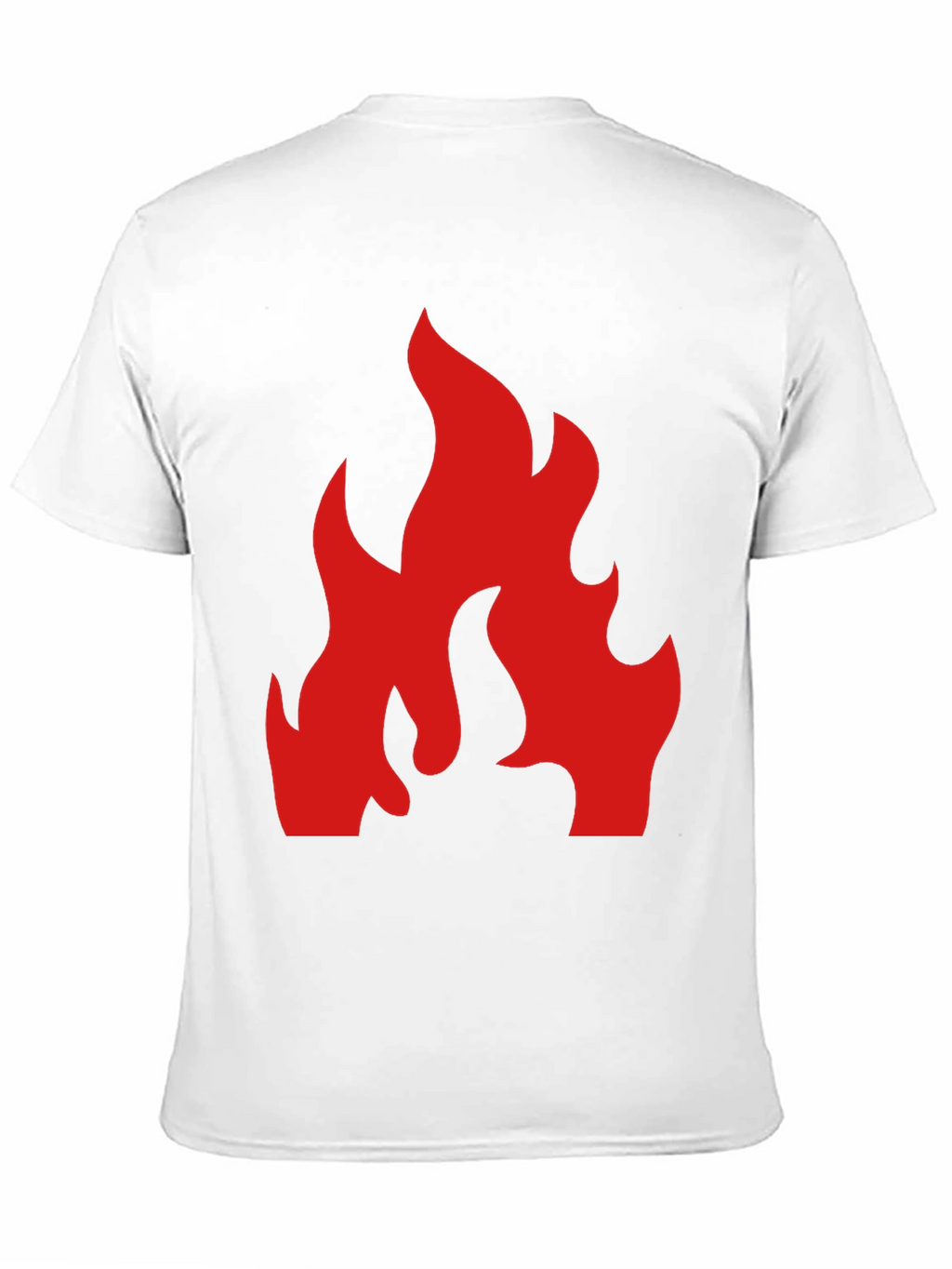 Bold Red Flame Graphic Black T-Shirt