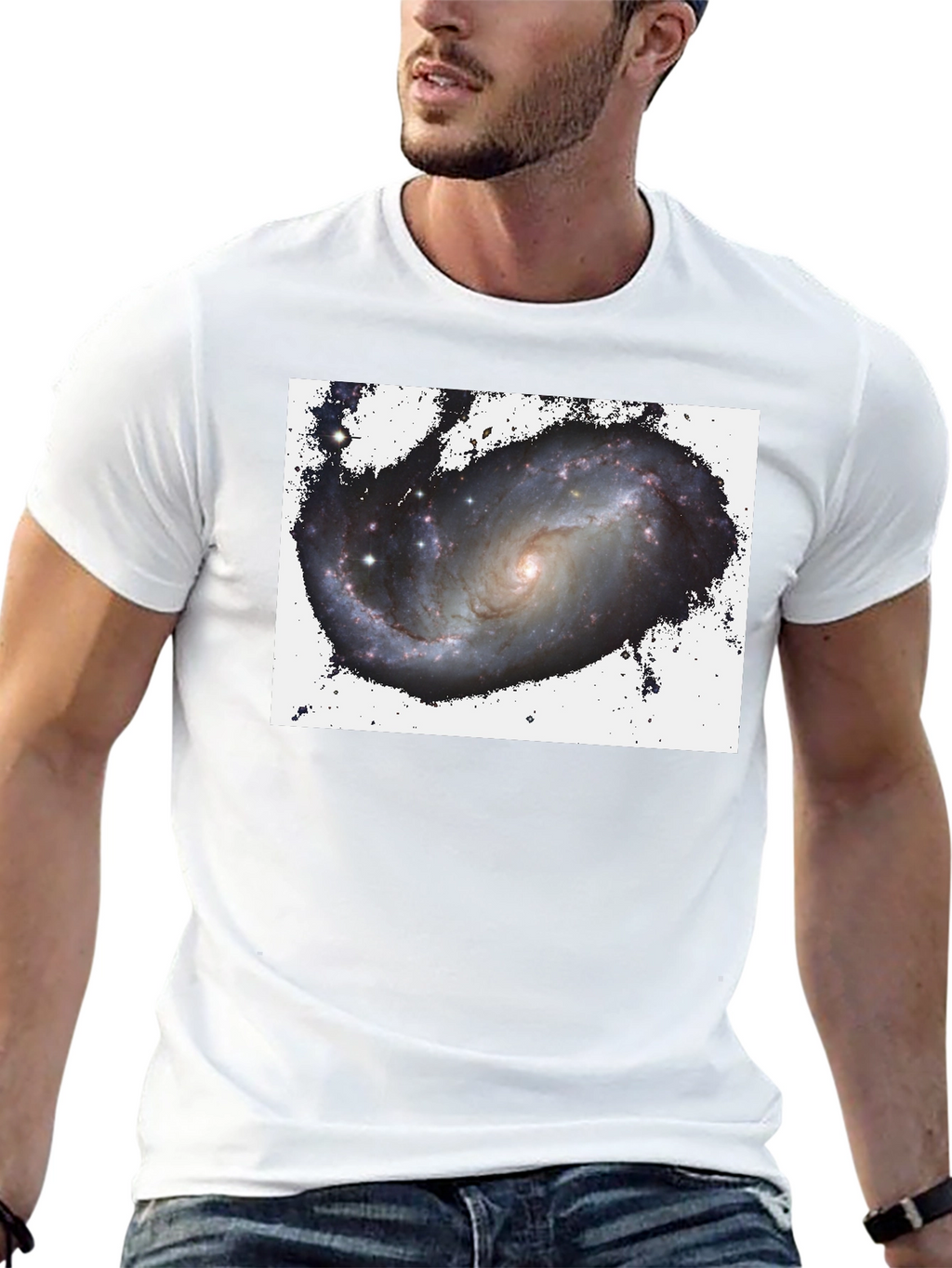 Galaxy Print Black T-Shirt