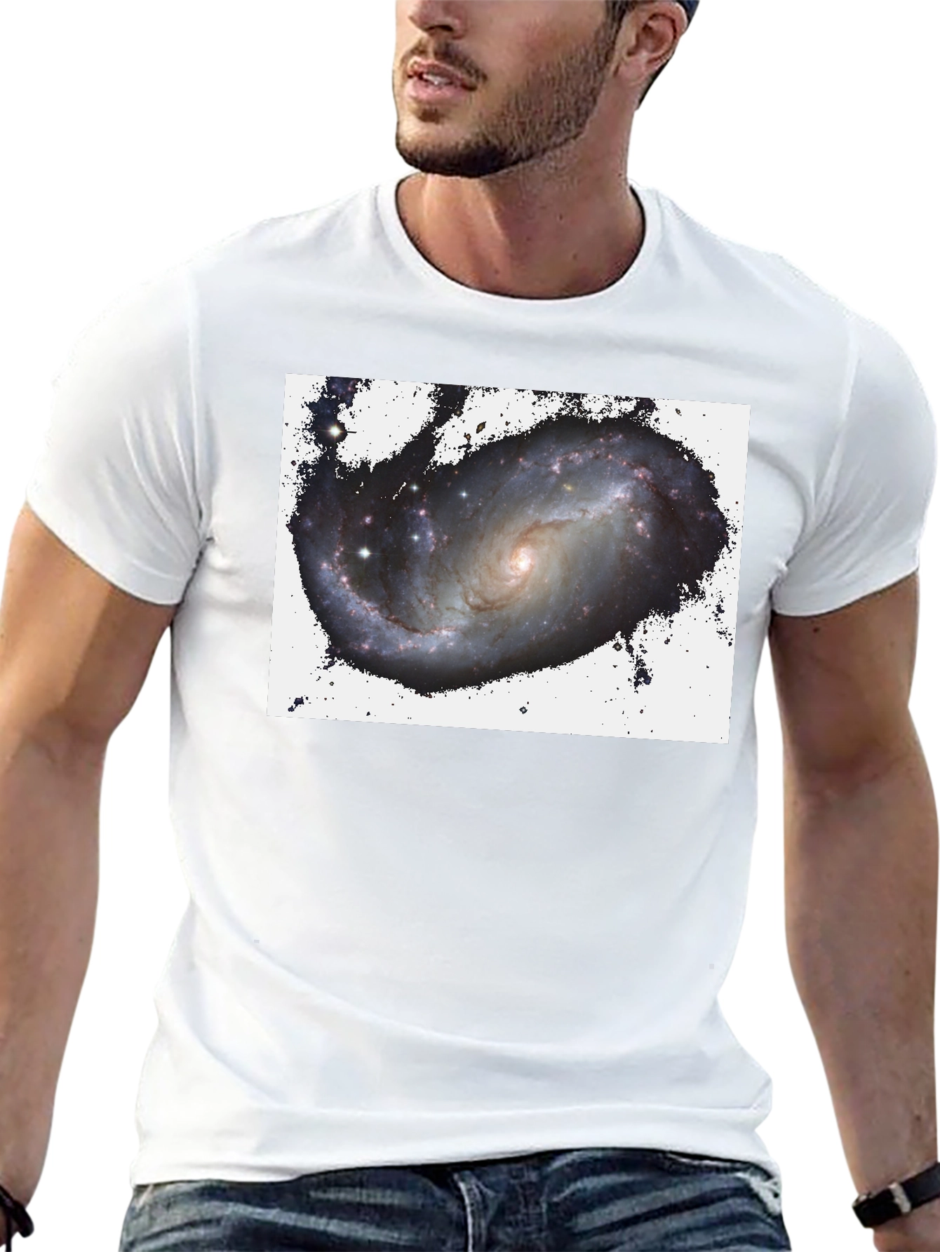Galaxy Print Black T-Shirt