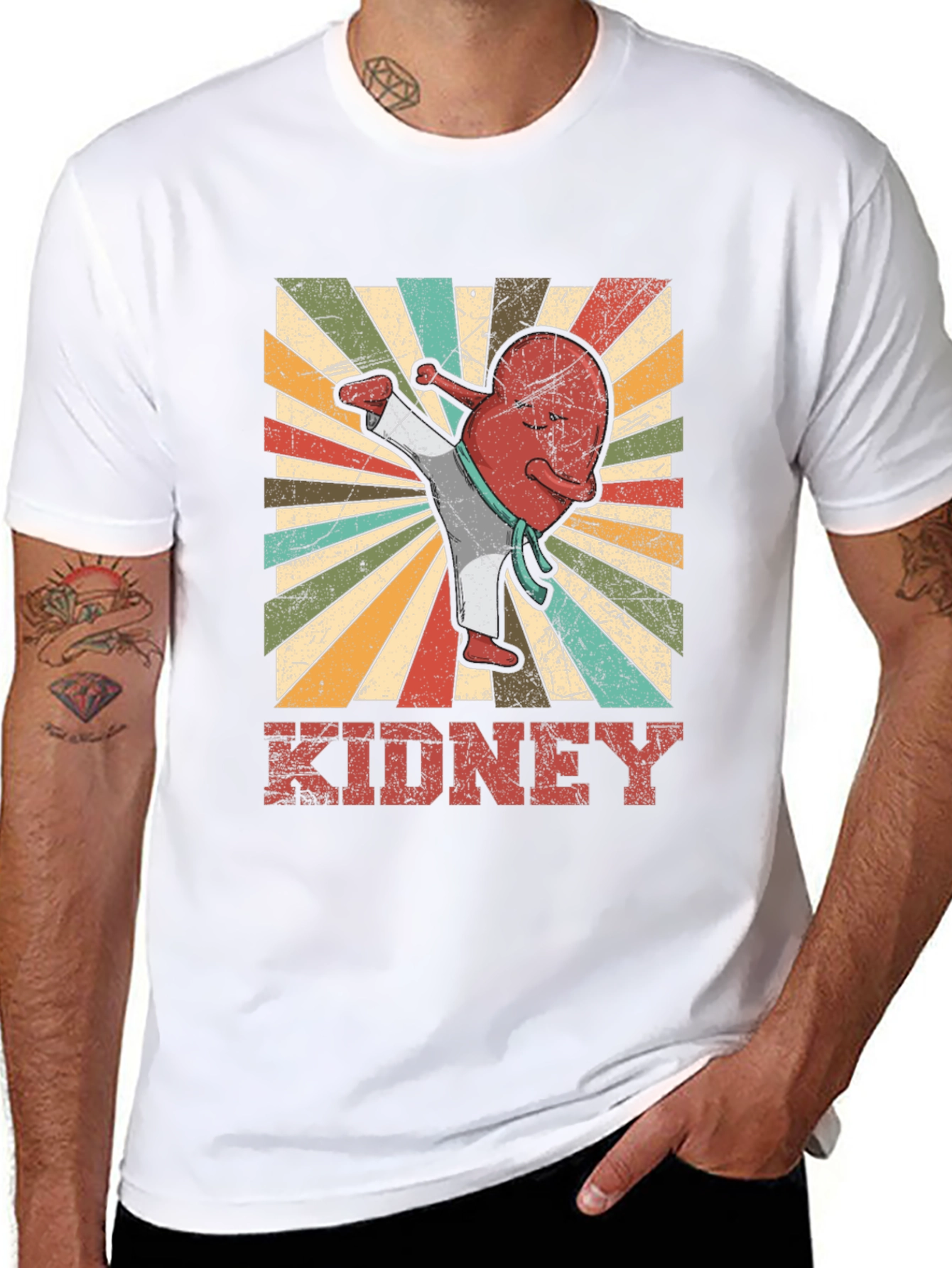 Karate Kidney T-Shirt - Funny Anatomy Tee