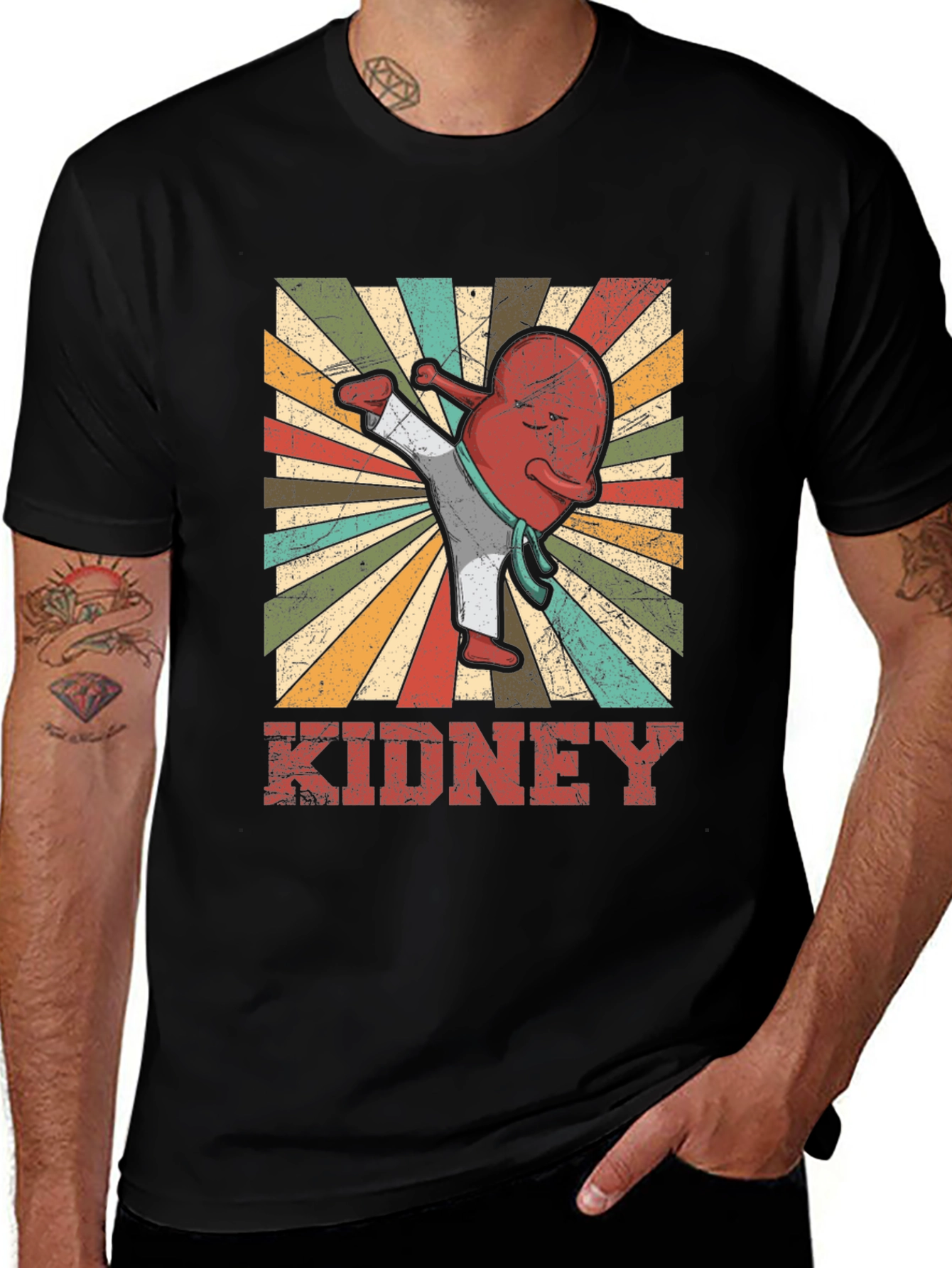 Karate Kidney T-Shirt - Funny Anatomy Tee