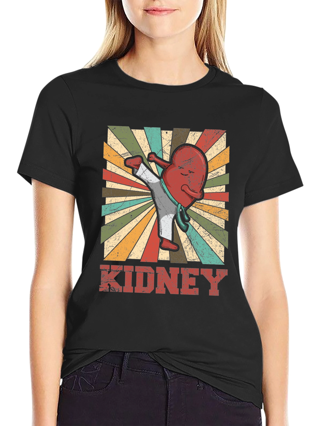 Karate Kidney T-Shirt - Funny Anatomy Tee