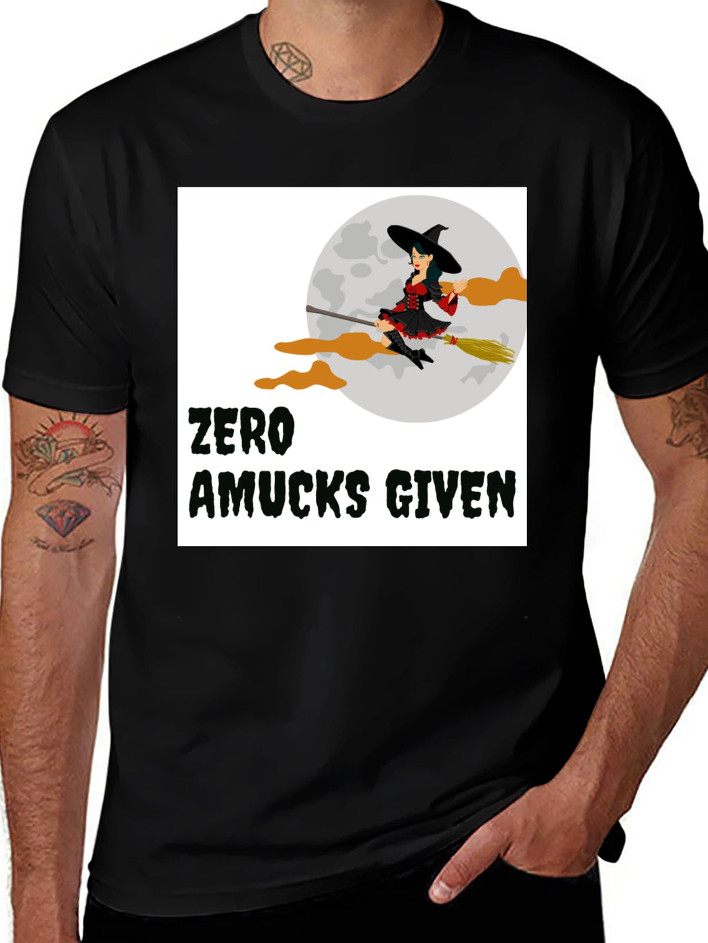 Zero Amucks Given Witch Graphic T-Shirt