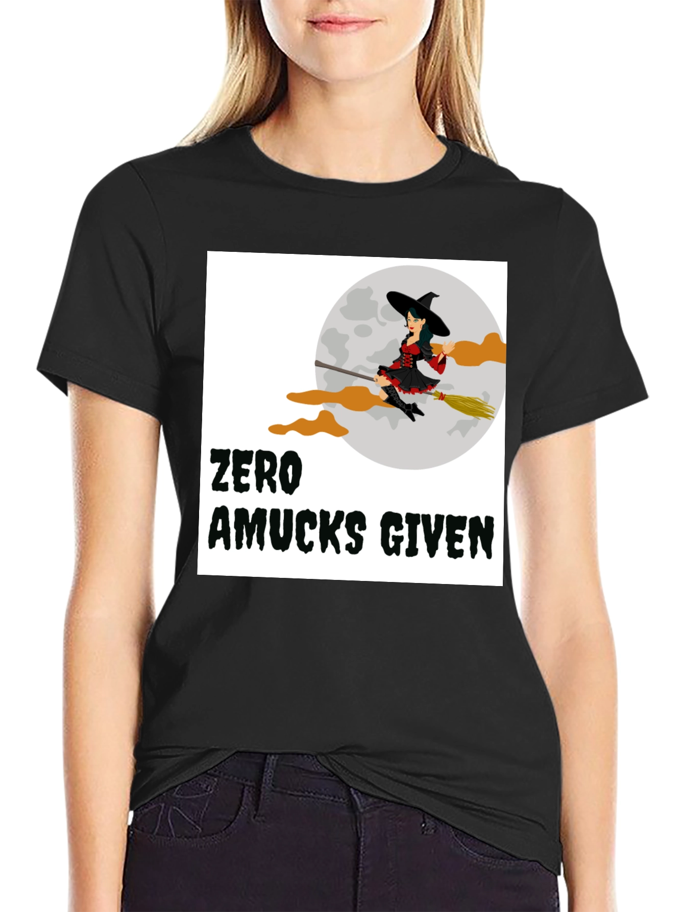 Zero Amucks Given Witch Graphic T-Shirt