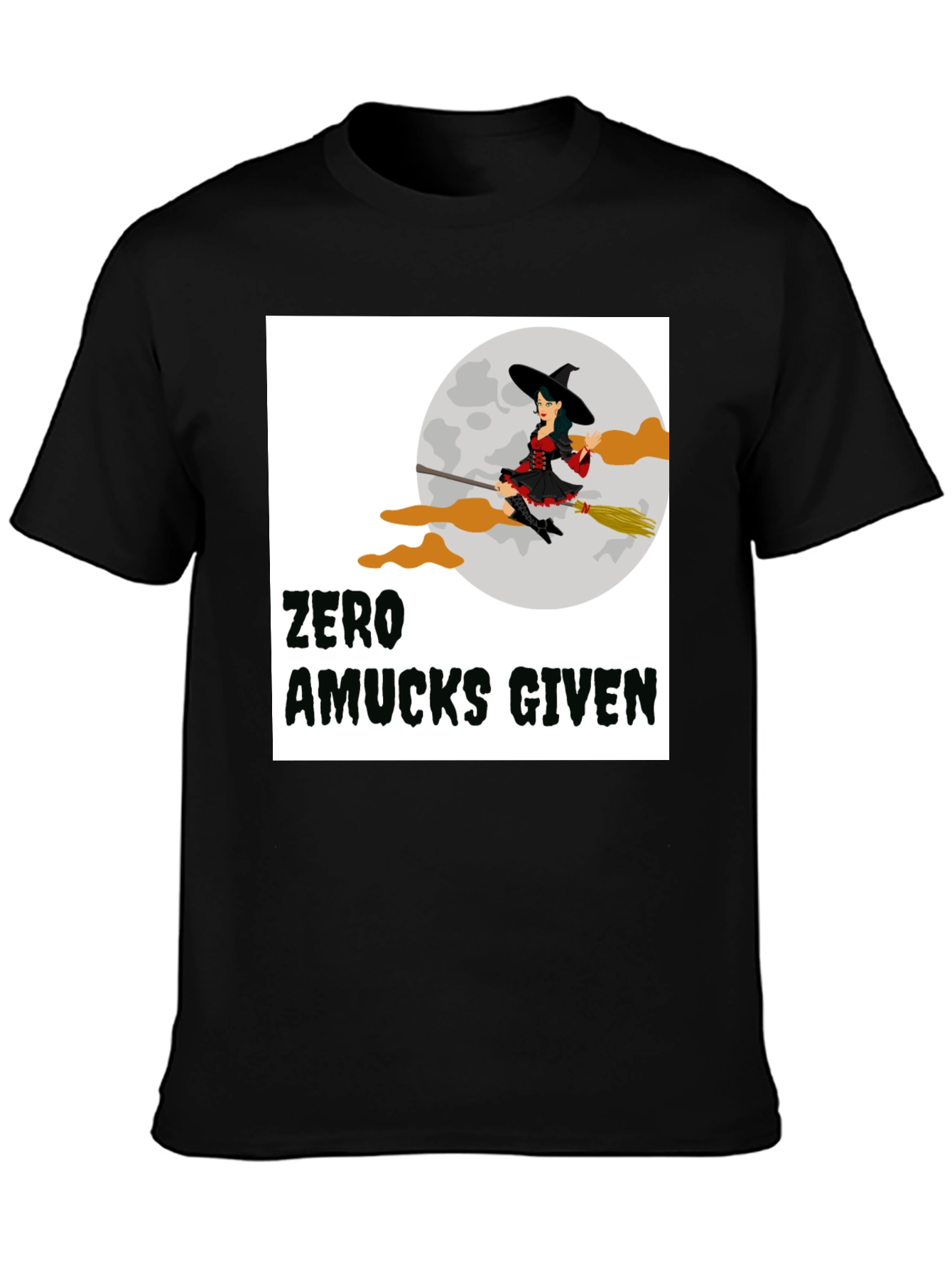 Zero Amucks Given Witch Graphic T-Shirt