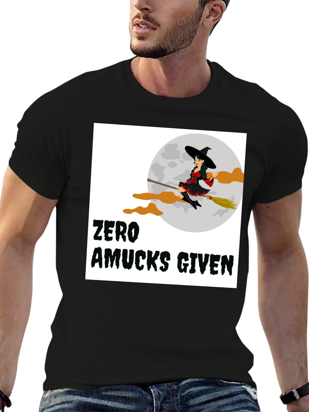 Zero Amucks Given Witch Graphic T-Shirt