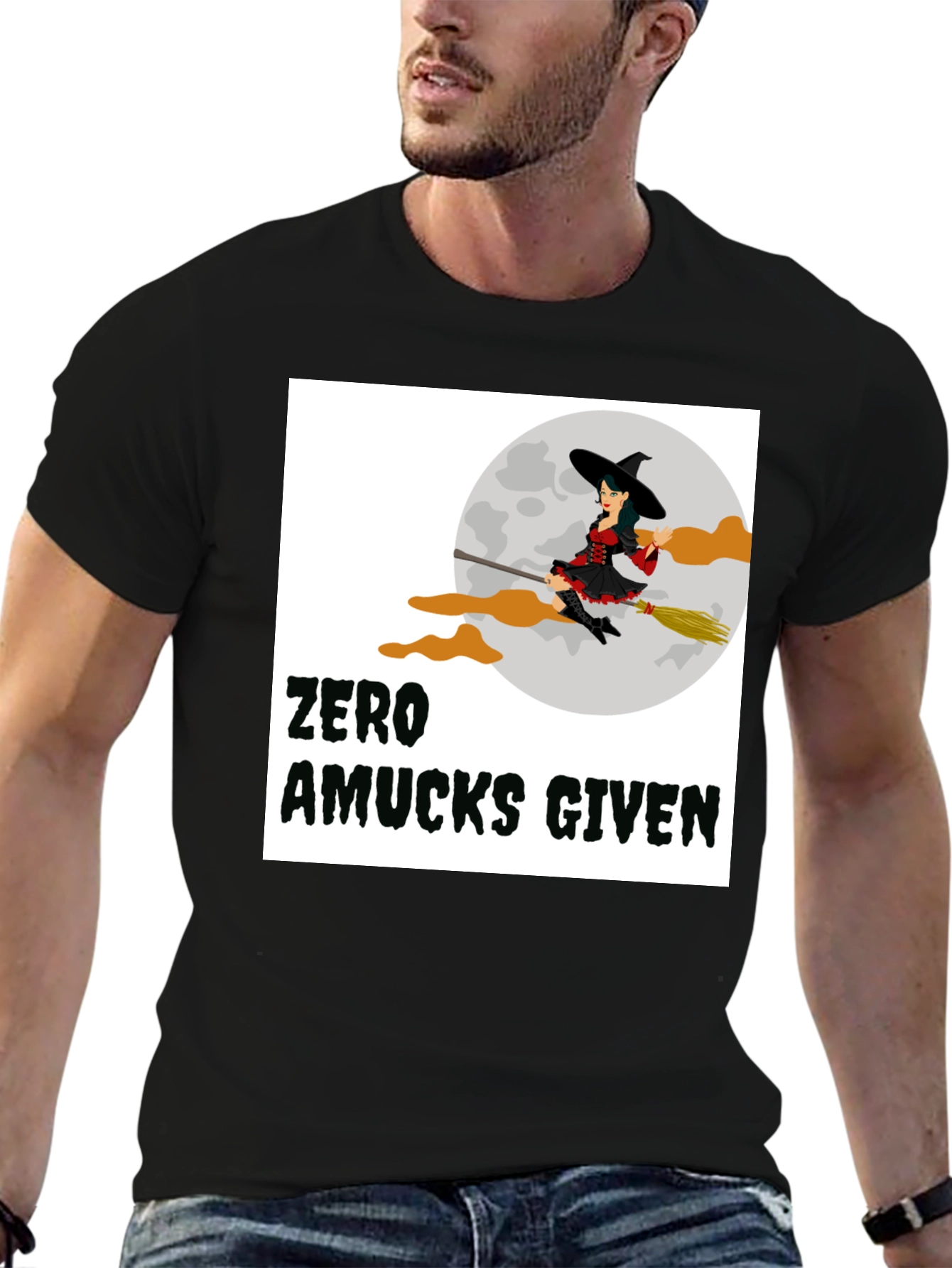 Zero Amucks Given Witch Graphic T-Shirt