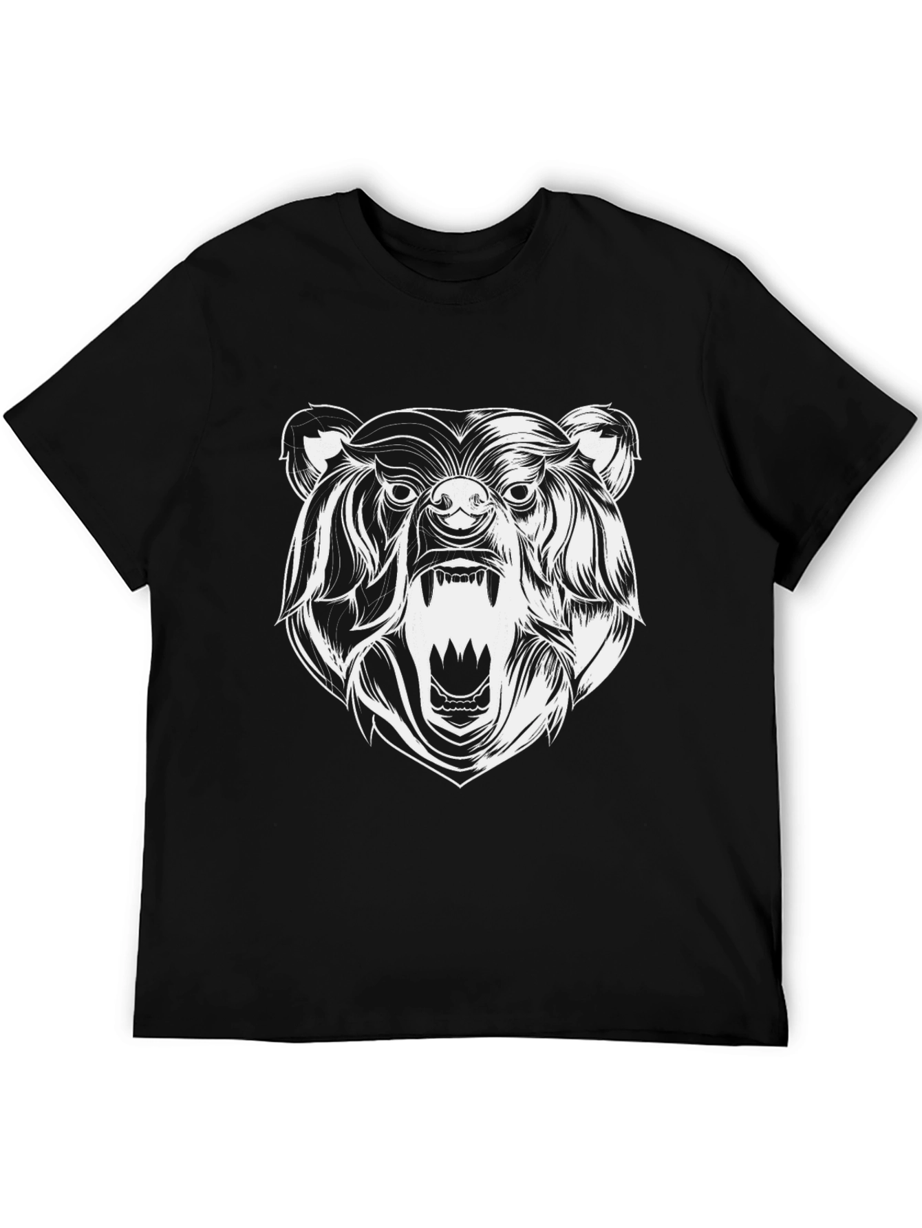 Black Bear Graphic Tee - Mens Crew Neck T-Shirt
