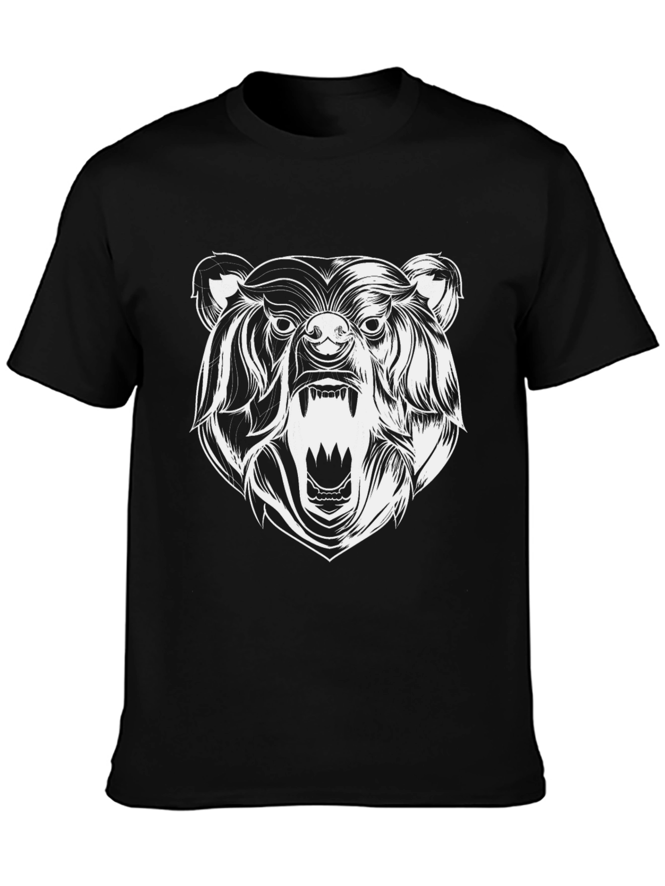 Black Bear Graphic Tee - Mens Crew Neck T-Shirt