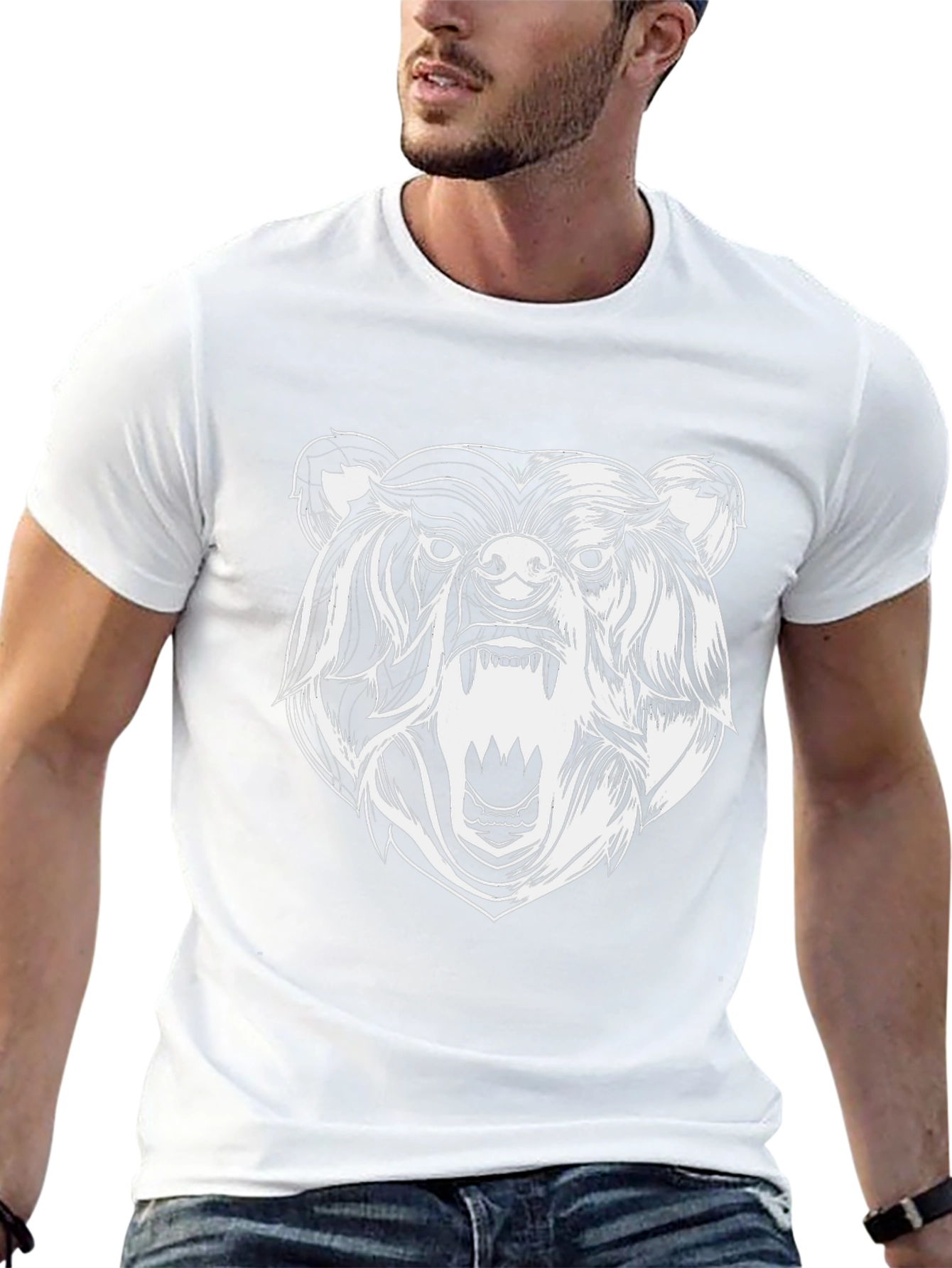 Black Bear Graphic Tee - Mens Crew Neck T-Shirt