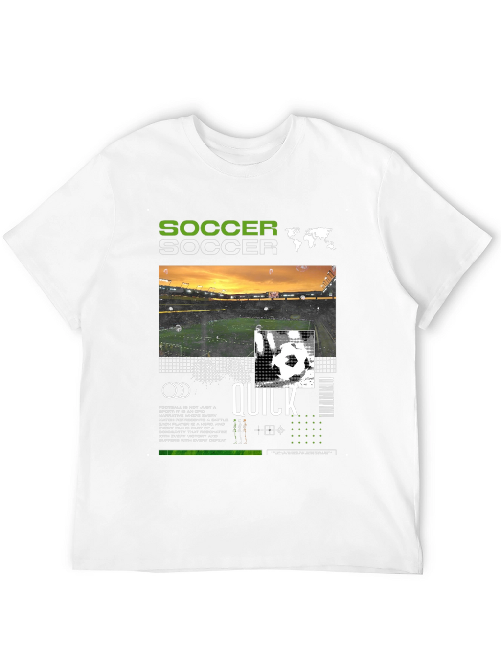 Soccer Graphic Print T-Shirt - Modern Style