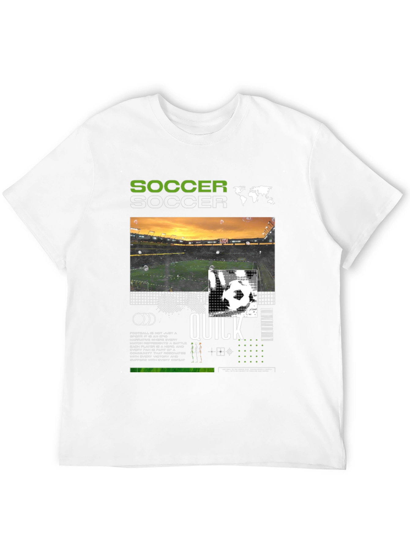 Soccer Graphic Print T-Shirt - Modern Style
