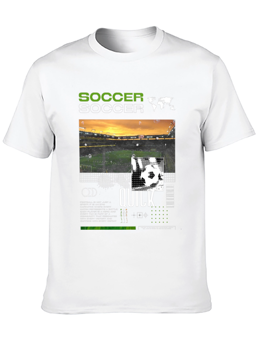 Soccer Graphic Print T-Shirt - Modern Style