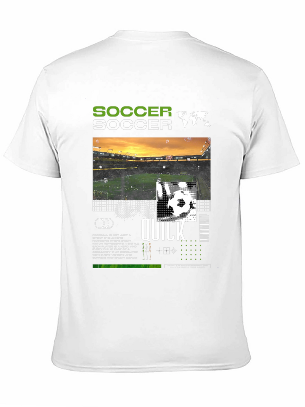 Soccer Graphic Print T-Shirt - Modern Style