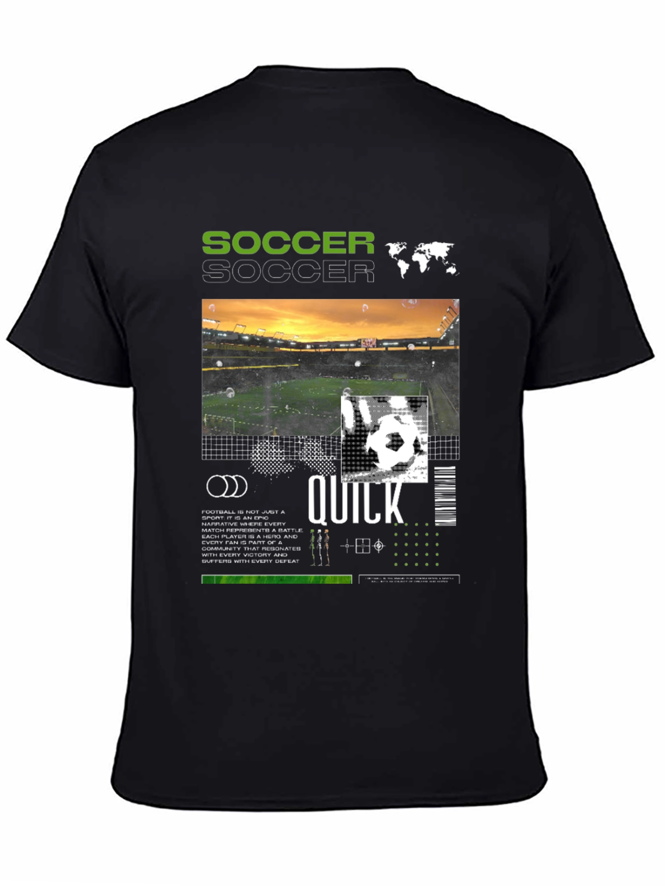 Soccer Graphic Print T-Shirt - Modern Style