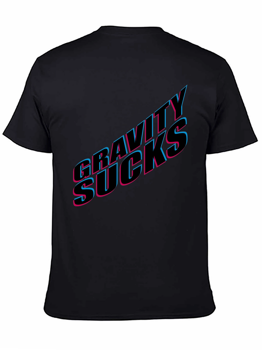 Gravity Sucks Graphic Tee - Black Casual T-Shirt