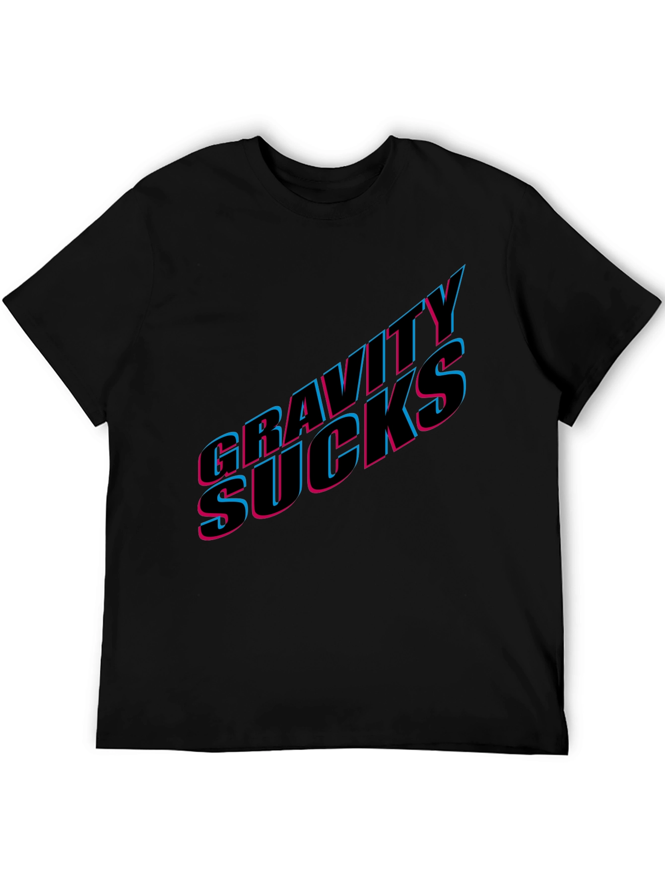 Gravity Sucks Graphic Tee - Black Casual T-Shirt