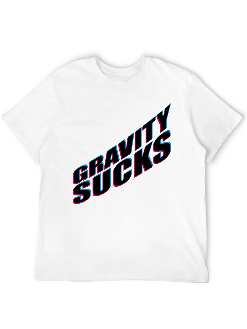 Gravity Sucks Graphic Tee - Black Casual T-Shirt