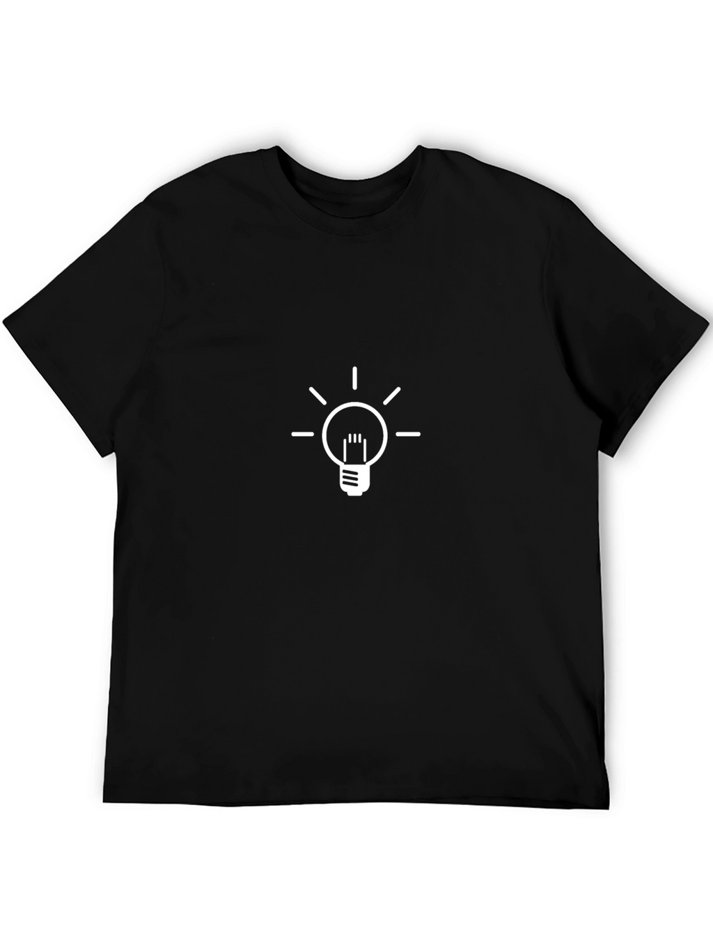 Mens Black Graphic Tee - Lightbulb Idea