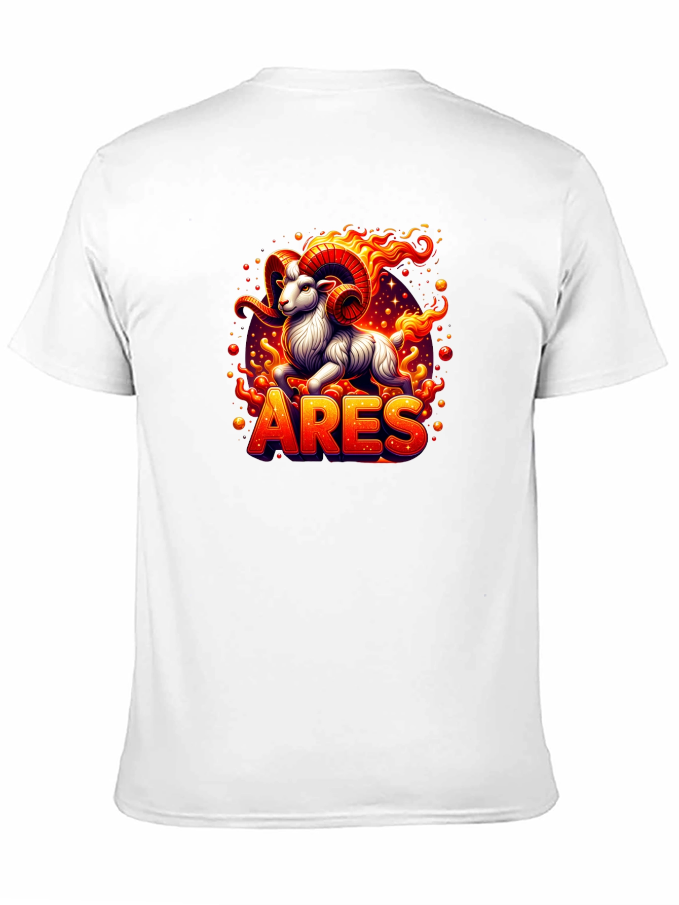 Aries Zodiac Graphic Tee - Fiery Ram Design