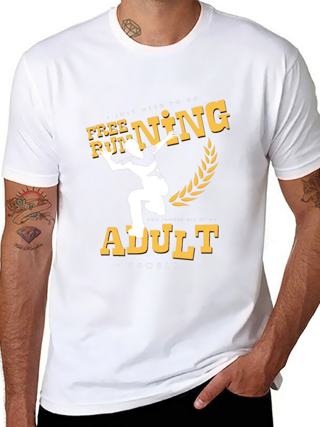 Free Running Adult Problem T-Shirt