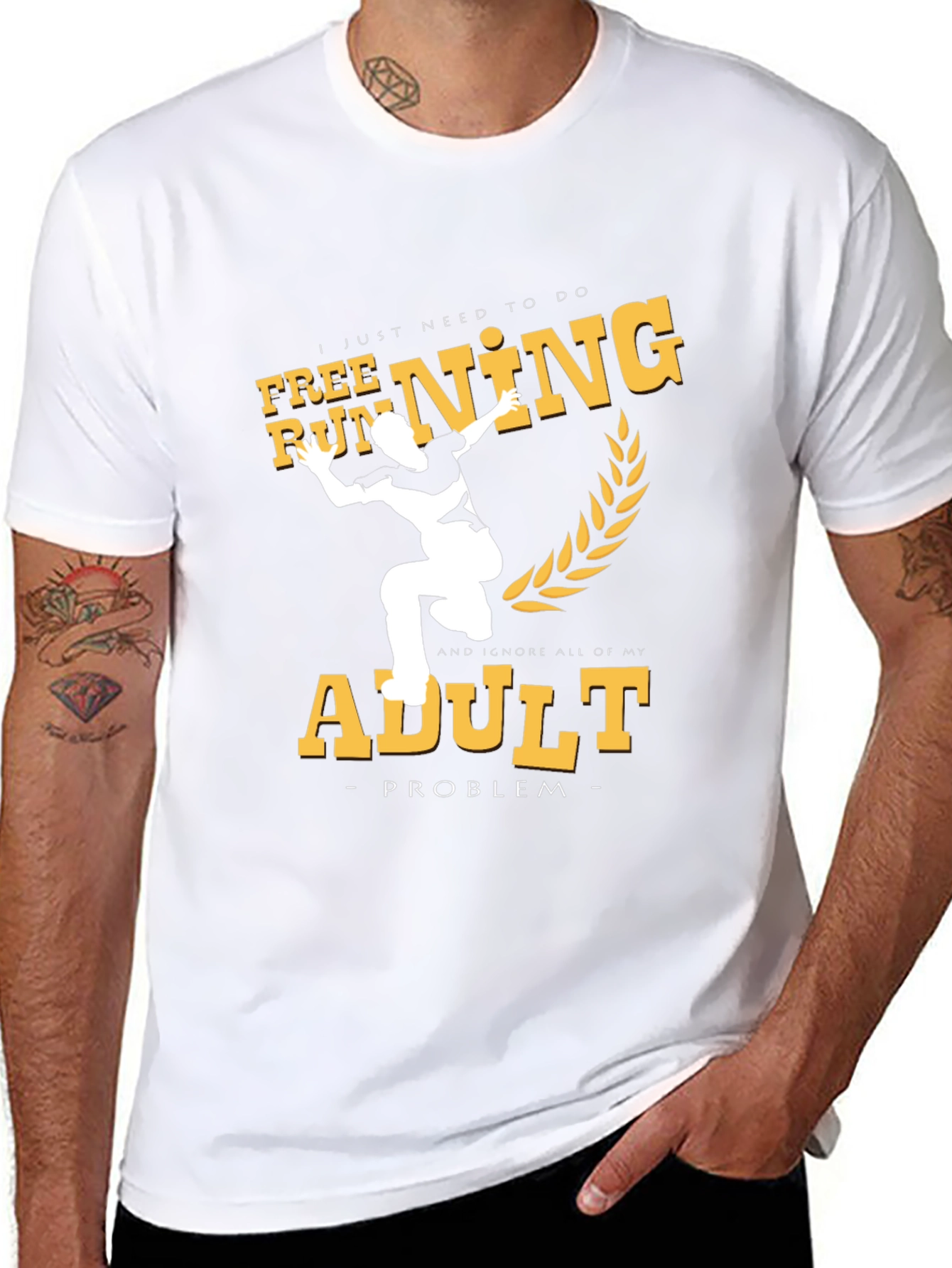 Free Running Adult Problem T-Shirt