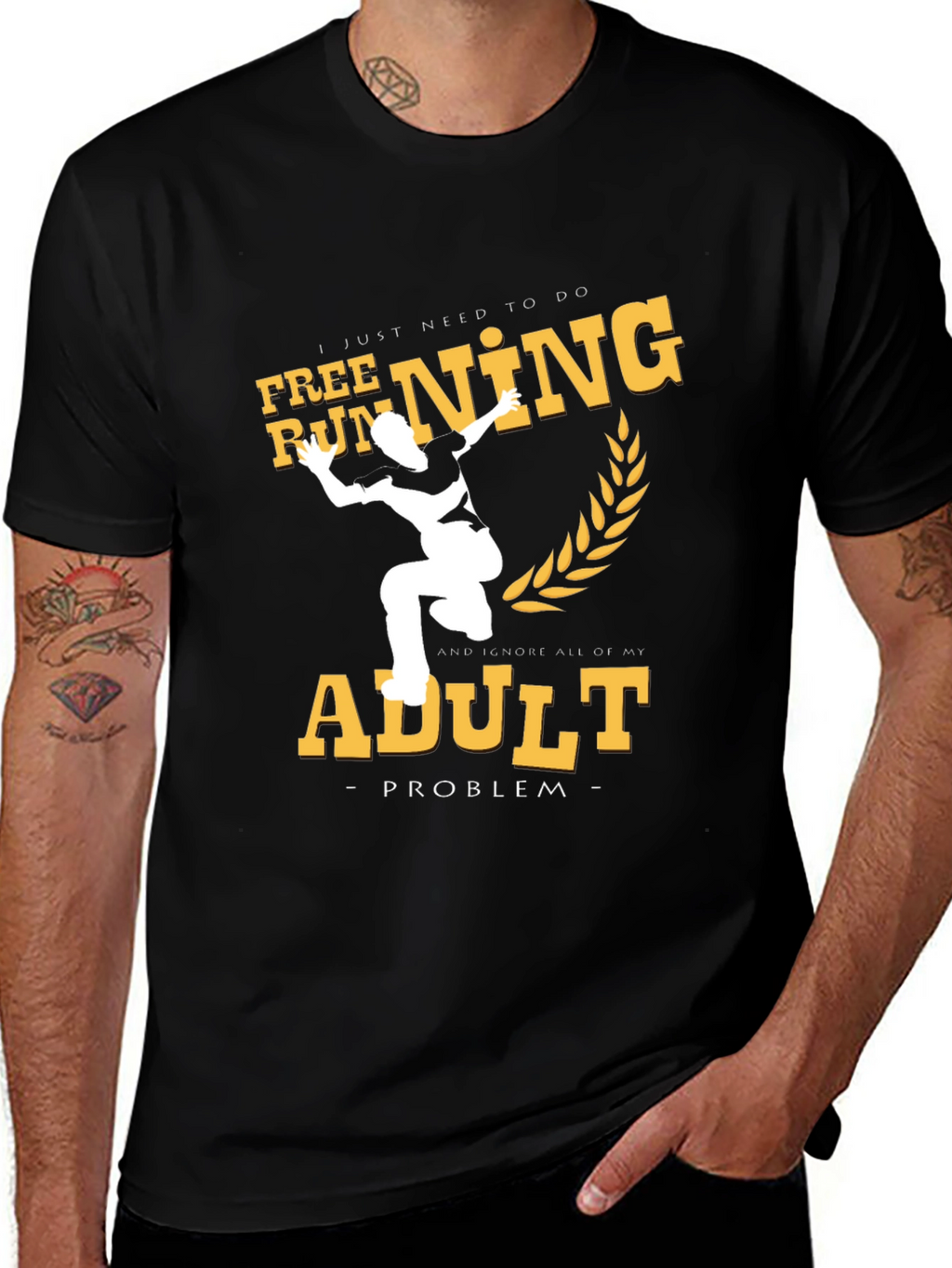 Free Running Adult Problem T-Shirt