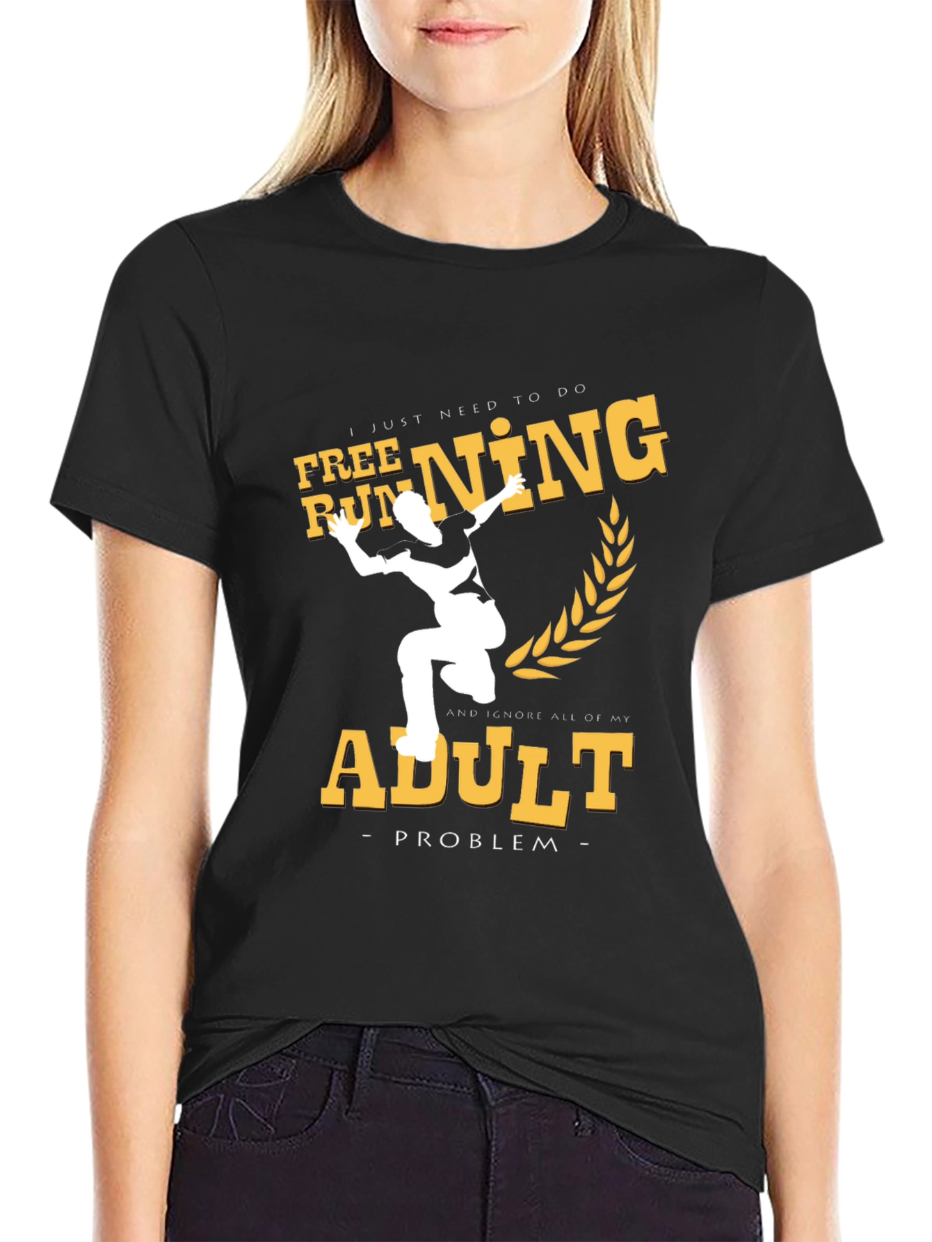 Free Running Adult Problem T-Shirt