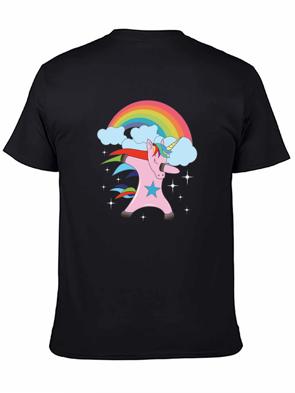 Dabbing Unicorn Rainbow Graphic Tee