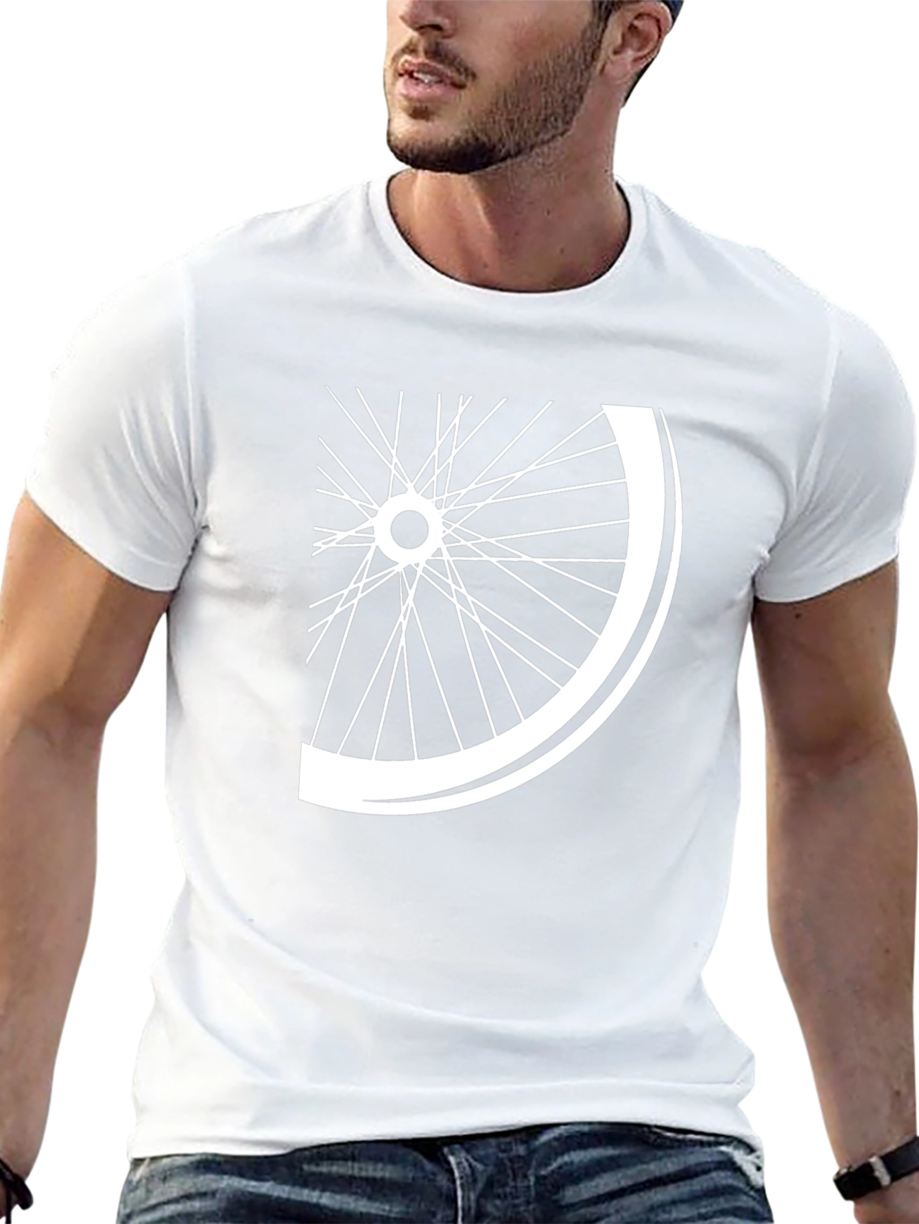 Bike Wheel Graphic Tee - Cool Casual Style
