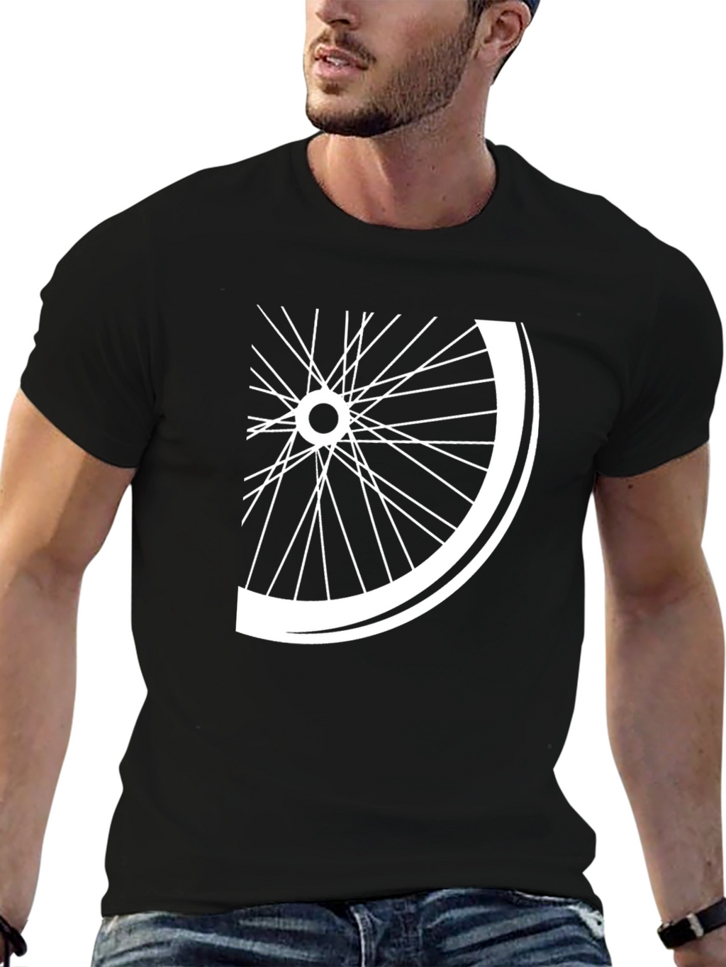 Bike Wheel Graphic Tee - Cool Casual Style