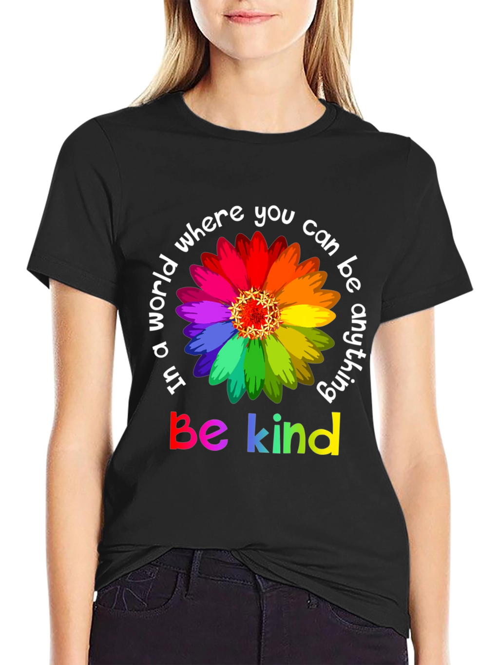 Be Kind Rainbow Flower T-Shirt