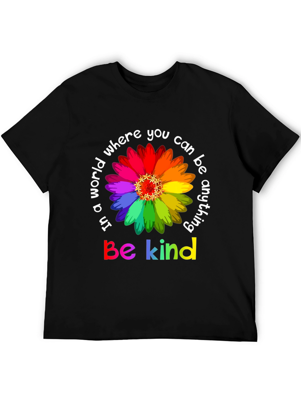 Be Kind Rainbow Flower T-Shirt