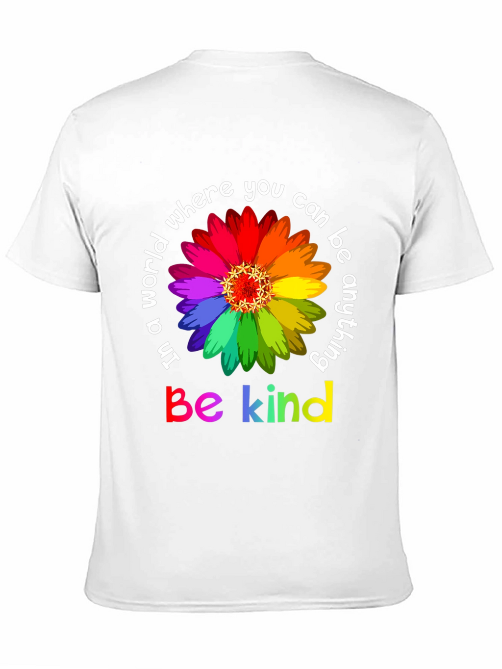 Be Kind Rainbow Flower T-Shirt