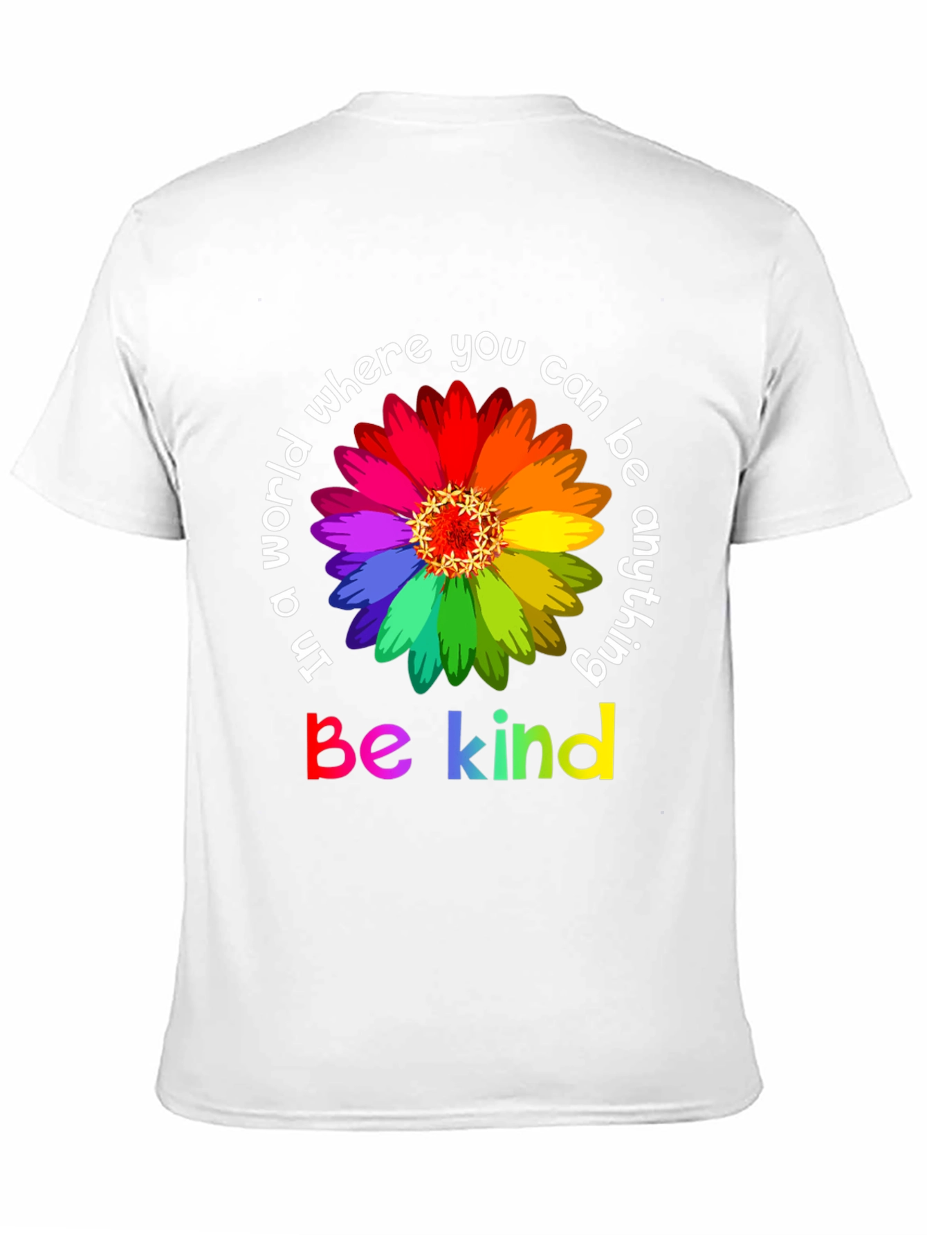 Be Kind Rainbow Flower T-Shirt