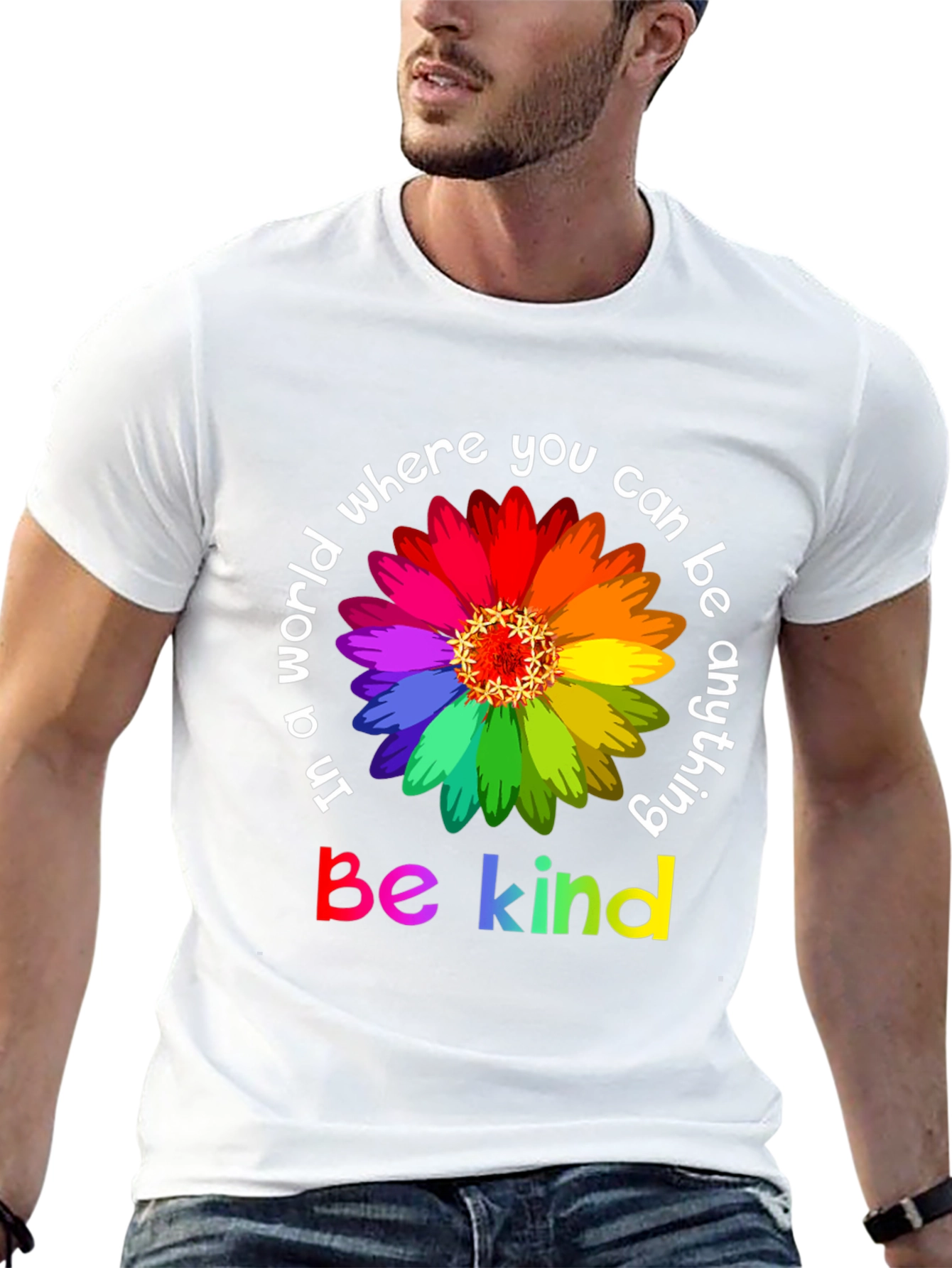Be Kind Rainbow Flower T-Shirt