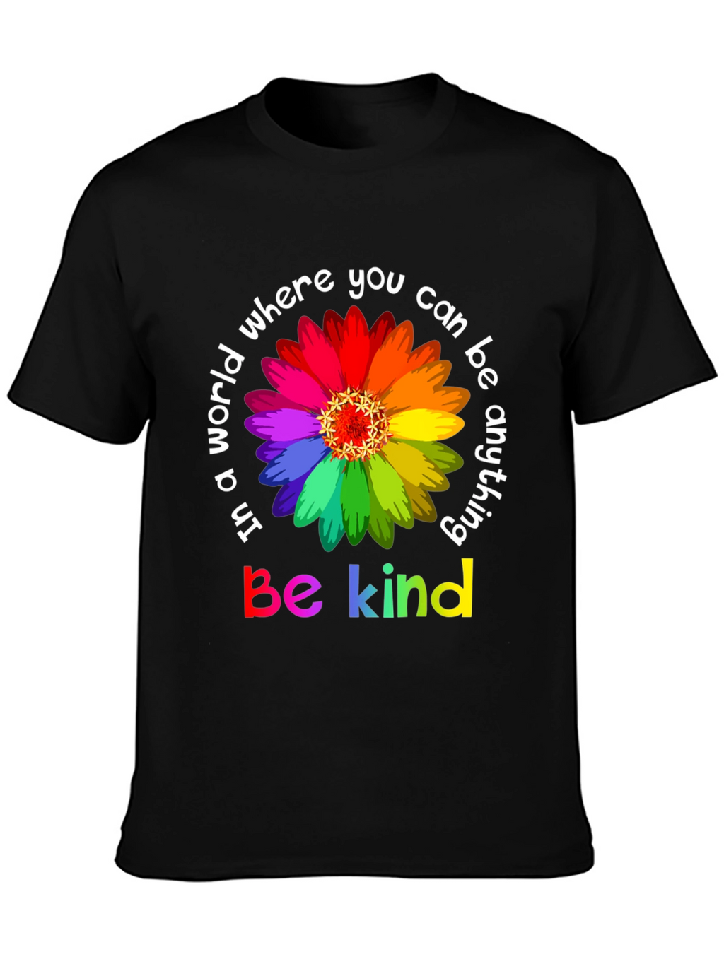 Be Kind Rainbow Flower T-Shirt