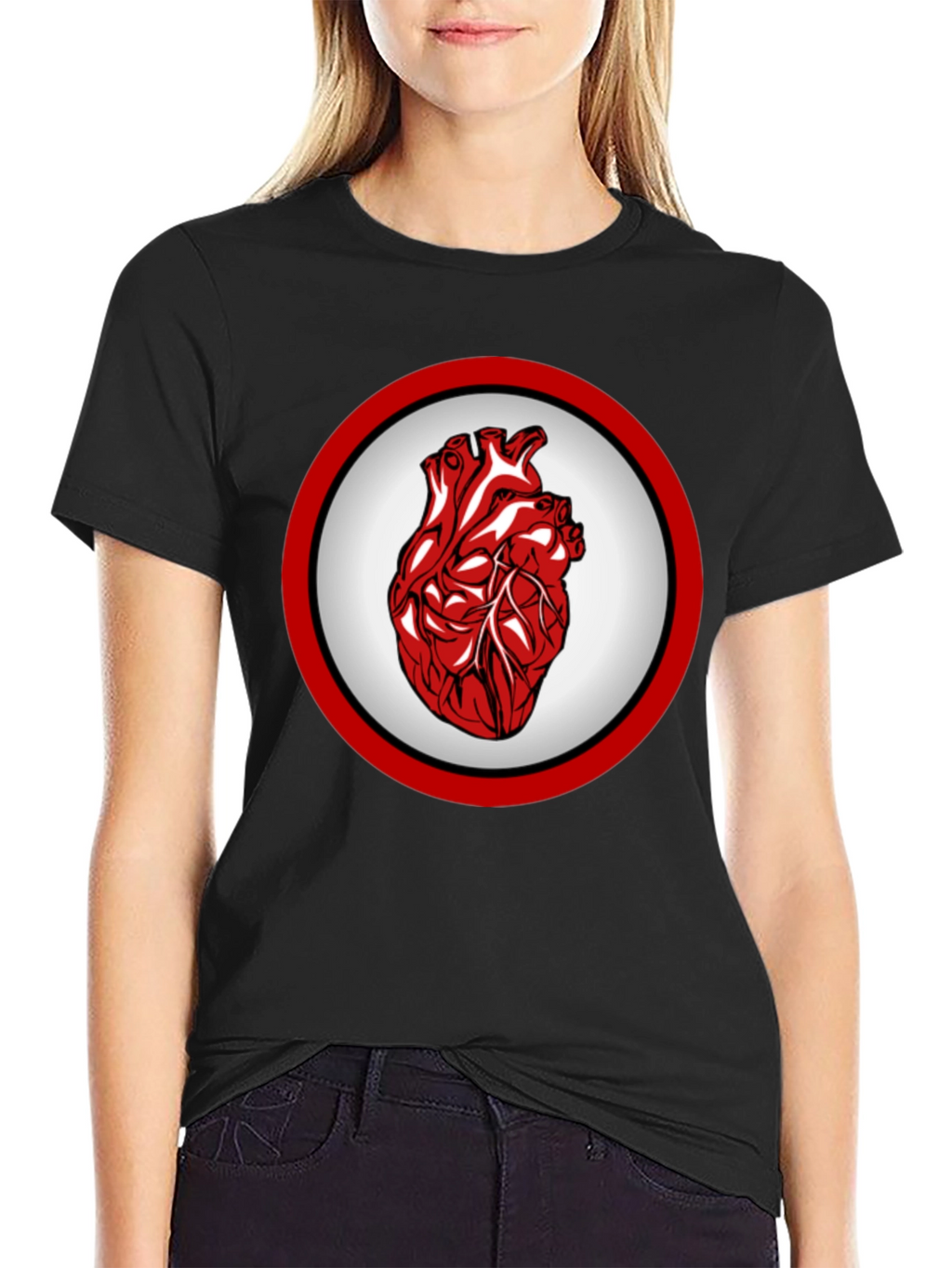Anatomical Heart Graphic Tee - Bold Design