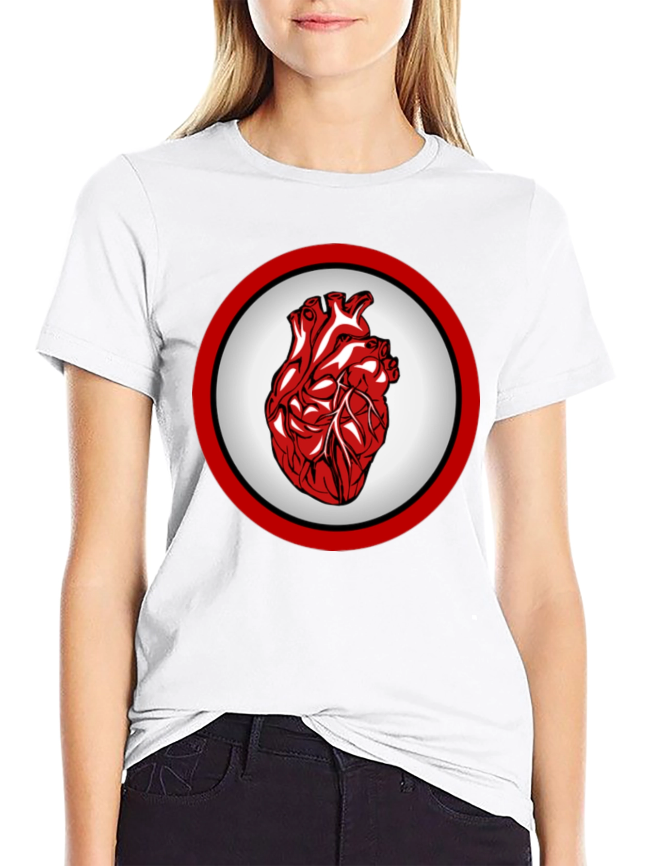 Anatomical Heart Graphic Tee - Bold Design